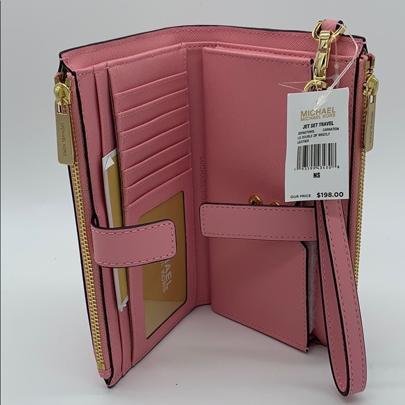 MICHAEL KORS LG DOUBLE ZIP WRISTLET CARNATION - Picture 5 of 8
